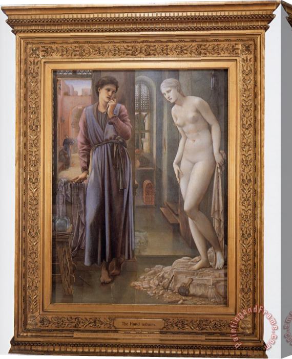 Edward Burne Jones Pygmalion And The Image II &#173; The Hand Refrains Stretched Canvas Painting / Canvas Art