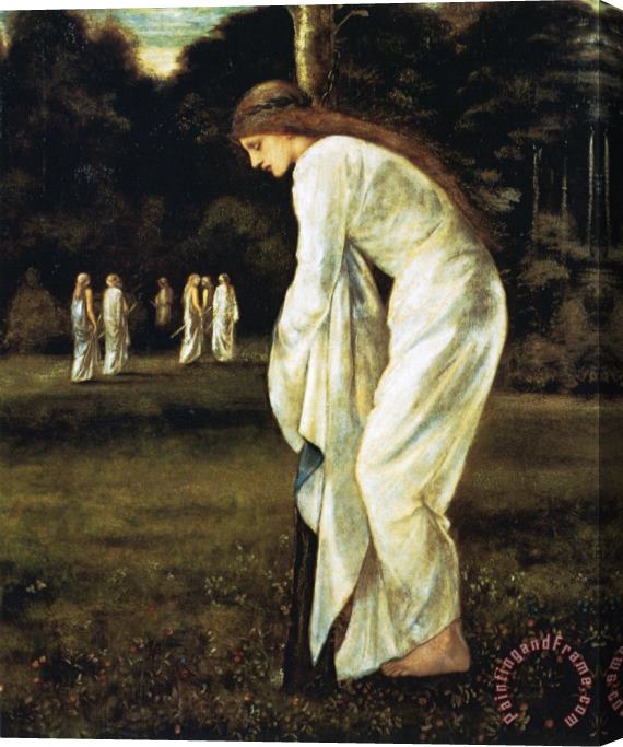 Edward Burne Jones Saint George And The Dragon The Princess Tied to The Tree Stretched Canvas Print / Canvas Art