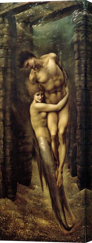 Edward Burne Jones The Depths of The Sea Stretched Canvas Painting / Canvas Art