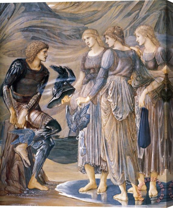 Edward Burne Jones The Perseus Series Perseus And The Sea Nymphs Stretched Canvas Print / Canvas Art