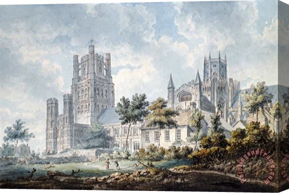 Edward Dayes Ely Cathedral From The South East Stretched Canvas Painting / Canvas Art