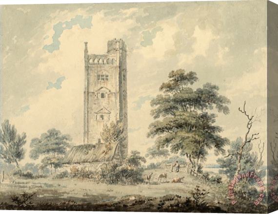 Edward Dayes Freston Tower, Suffolk Stretched Canvas Print / Canvas Art