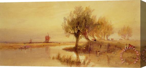 Edward Duncan On the Norfolk Broads Stretched Canvas Painting / Canvas Art