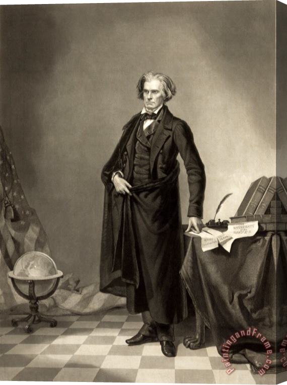 Edward Hicks Portrait of John C. Calhoun Stretched Canvas Painting / Canvas Art