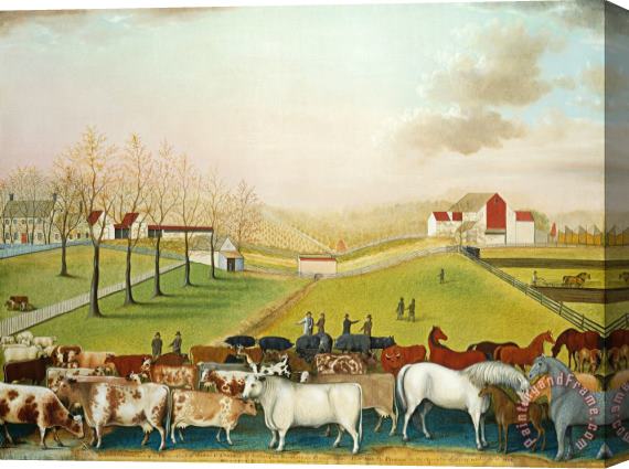 Edward Hicks The Cornell Farm Stretched Canvas Painting / Canvas Art