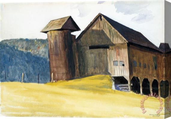 Edward Hopper Barn And Silo, Vermont Stretched Canvas Painting / Canvas Art