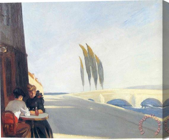 Edward Hopper Bistro Stretched Canvas Print / Canvas Art
