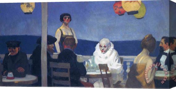 Edward Hopper Blue Night Stretched Canvas Painting / Canvas Art