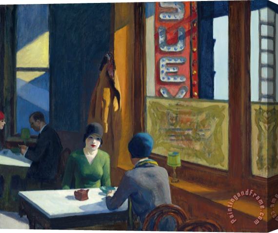 Edward Hopper Chop Suey 1929 Stretched Canvas Painting / Canvas Art