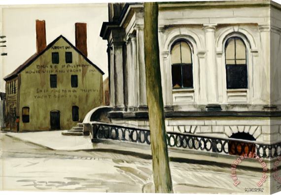 Edward Hopper Custom House, Portland Stretched Canvas Print / Canvas Art