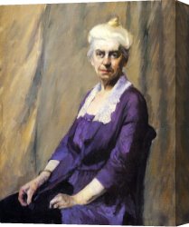 Edna Smith in a Japanese Wrap Canvas Prints - Elizabeth Griffiths Smith Hopper The Artist S Mother 1916 by Edward Hopper