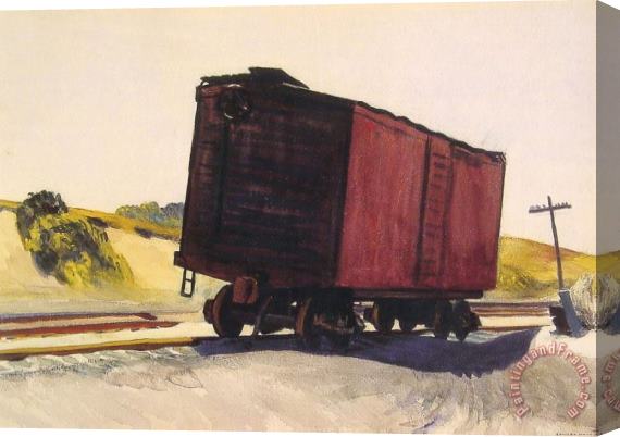 Edward Hopper Freight Car at Truro Stretched Canvas Painting / Canvas Art