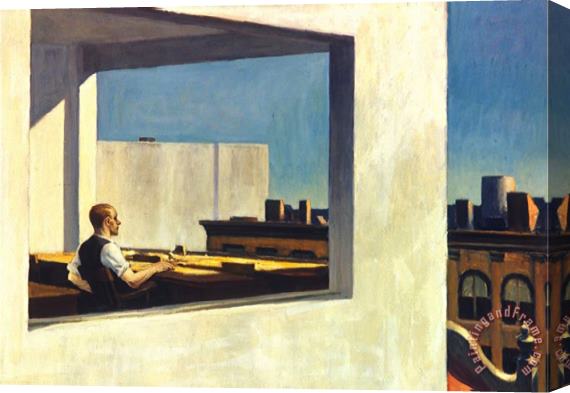 Edward Hopper Hopper Office 1953 Stretched Canvas Print / Canvas Art