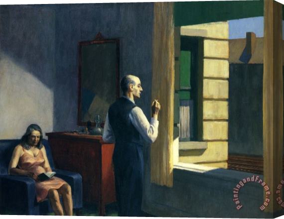 Edward Hopper Hotel by a Railroad Stretched Canvas Painting / Canvas Art