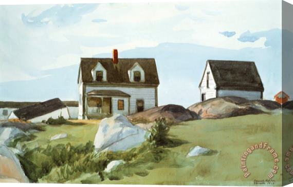 Edward Hopper Houses of Squam Light Stretched Canvas Print / Canvas Art