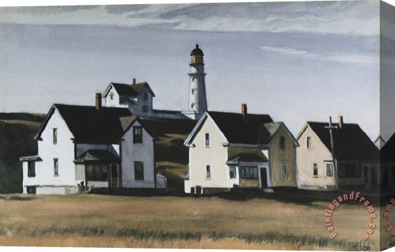 Edward Hopper Lighthouse Hill Cape Elizabeth Maine Stretched Canvas Print / Canvas Art