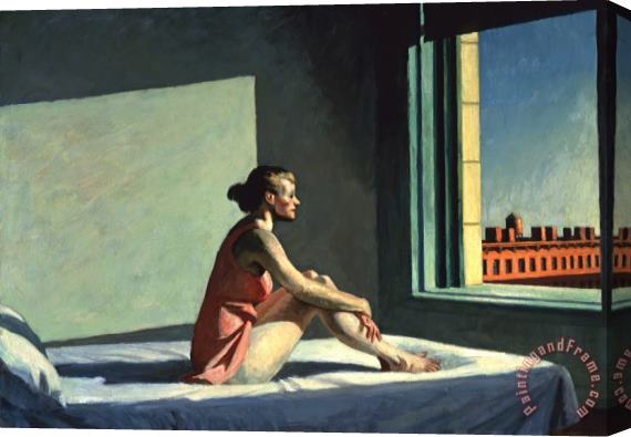 Edward Hopper Morning Sun Stretched Canvas Painting / Canvas Art