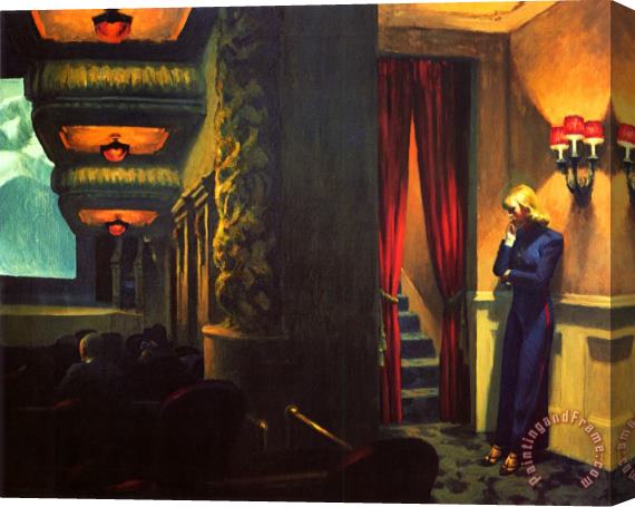 Edward Hopper New York Movie Stretched Canvas Print / Canvas Art