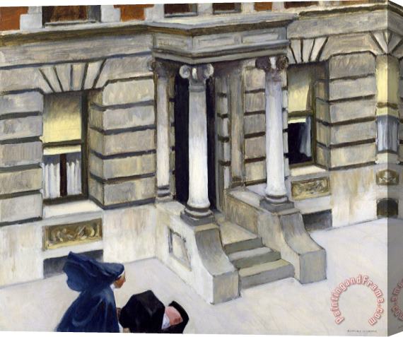 Edward Hopper New York Pavements Stretched Canvas Painting / Canvas Art