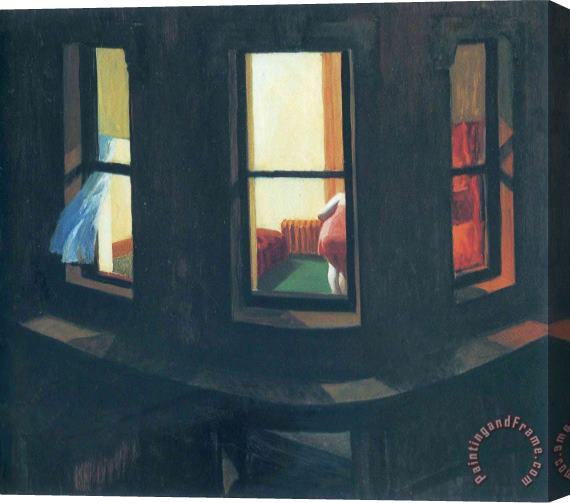 Edward Hopper Night Windows Stretched Canvas Painting / Canvas Art