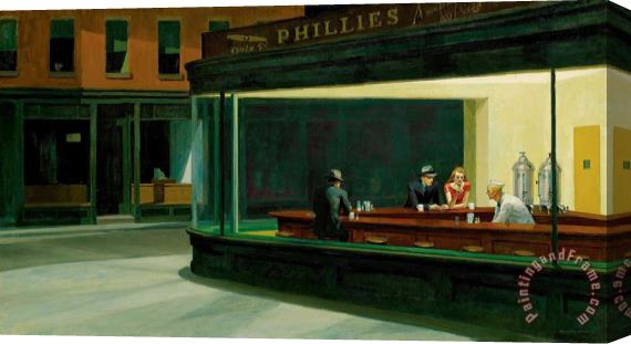 Edward Hopper nighthawks Stretched Canvas Painting / Canvas Art
