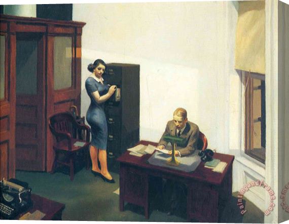Edward Hopper Office at Night Stretched Canvas Print / Canvas Art