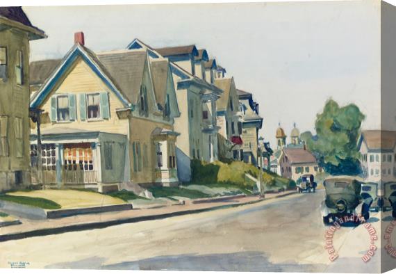 Edward Hopper Prospect Street Stretched Canvas Painting / Canvas Art