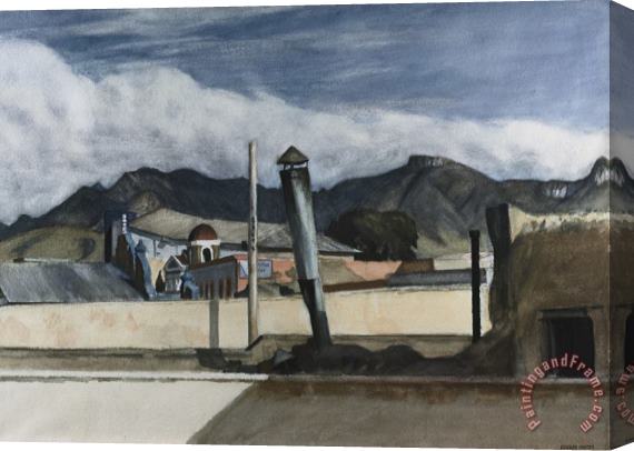 Edward Hopper Saltillo Rooftops (mexico) Stretched Canvas Print / Canvas Art