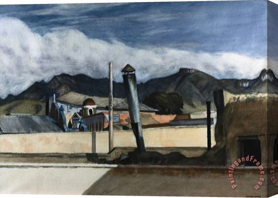 Edward Hopper Saltillo Rooftops Stretched Canvas Print / Canvas Art