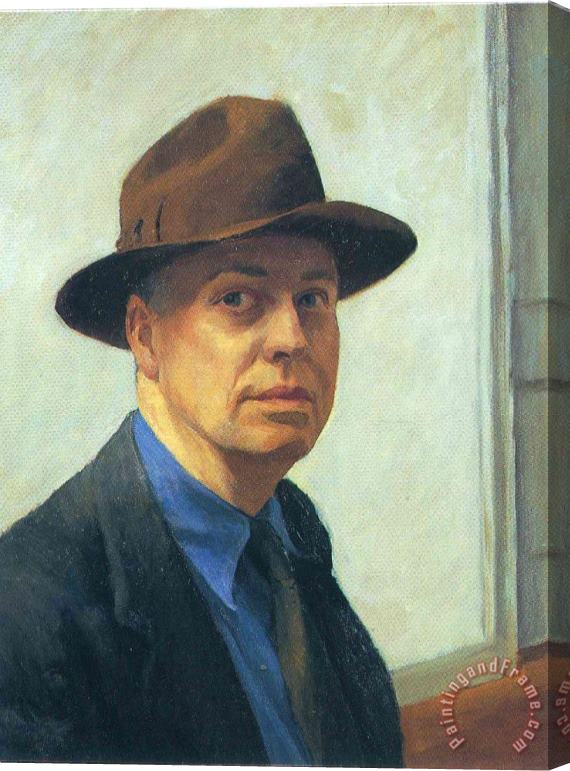 Edward Hopper Self Portrait 1930 Stretched Canvas Print / Canvas Art