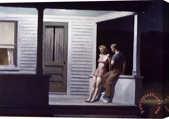 Edward Hopper Summer Evening Stretched Canvas Print / Canvas Art