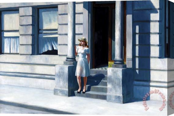Edward Hopper Summertime Stretched Canvas Painting / Canvas Art