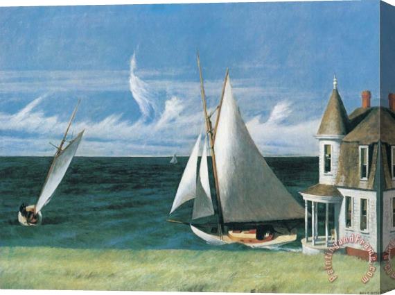 Edward Hopper The Lee Shore Stretched Canvas Print / Canvas Art