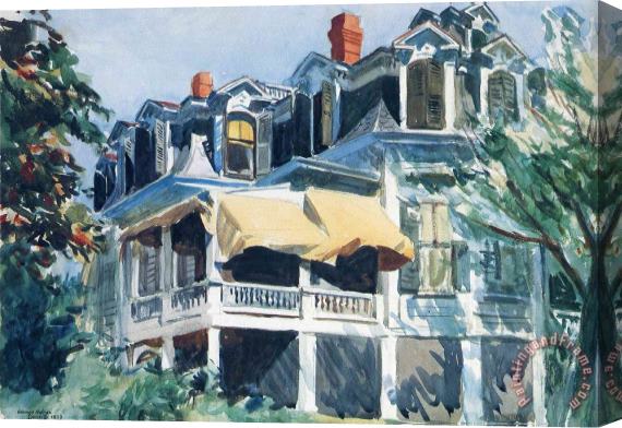 Edward Hopper The Mansard Roof 1923 Stretched Canvas Painting / Canvas Art