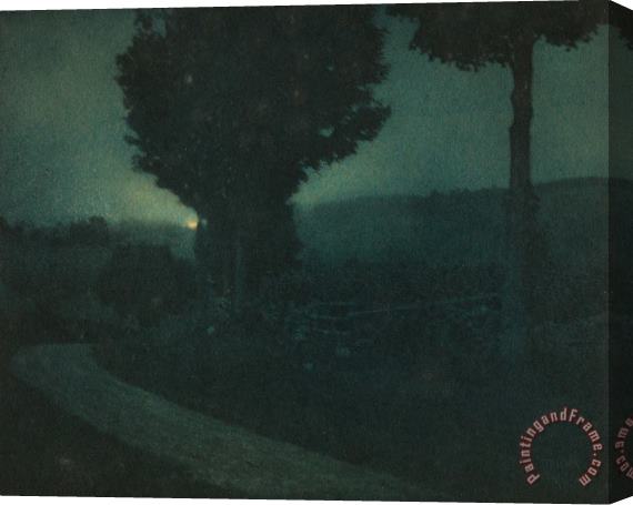Edward Jean Steichen Road Into The Valley Moonrise Stretched Canvas Painting / Canvas Art
