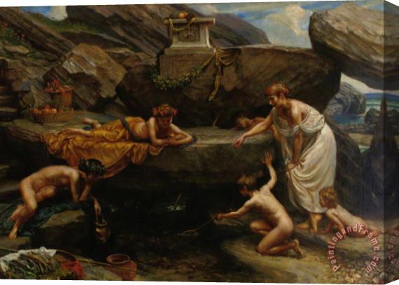 Edward John Poynter The Wonders of The Deep Stretched Canvas Painting / Canvas Art