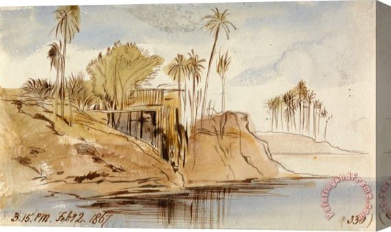 Edward Lear Between Ibreem And Wady Halfeh, 3.15 Pm, 2 February 1867 (330) Stretched Canvas Painting / Canvas Art