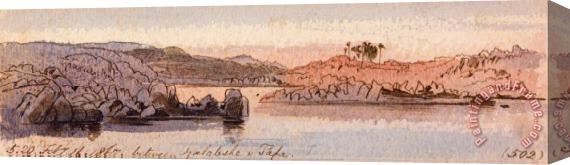 Edward Lear Between Kalabshee And Tafa, 5 20 Pm, 16 February 1867 (502) Stretched Canvas Print / Canvas Art