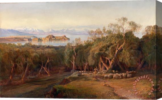 Edward Lear Corfu From Ascension 2 Stretched Canvas Painting / Canvas Art