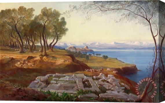 Edward Lear Corfu From Ascension Stretched Canvas Painting / Canvas Art