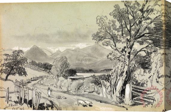 Edward Lear Derwentwater, September 1836 Stretched Canvas Print / Canvas Art