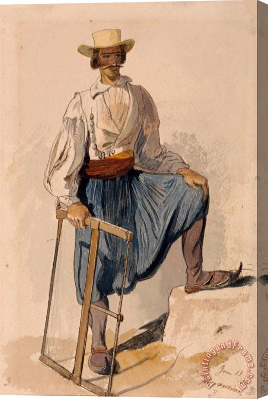 Edward Lear Greek Woodcutter, June 13 , 56 Stretched Canvas Painting / Canvas Art