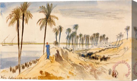 Edward Lear Kom El Amhr, 1 00 Pm, 4 January 1867 (68) Stretched Canvas Print / Canvas Art