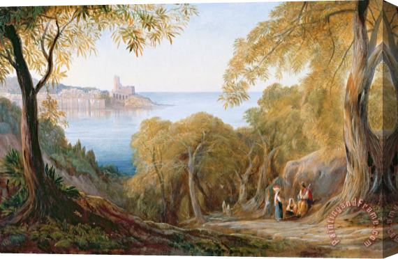 Edward Lear Landscape with View of Lerici Stretched Canvas Print / Canvas Art
