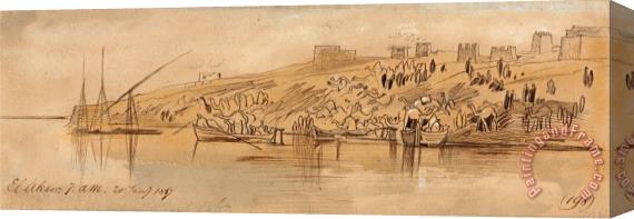 Edward Lear Luxor, 7 00 Am, 20 January 1867 (198) Stretched Canvas Print / Canvas Art