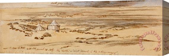 Edward Lear Near Beer El Abt, 4 30 Pm, 28 March 1867 (23) Stretched Canvas Painting / Canvas Art