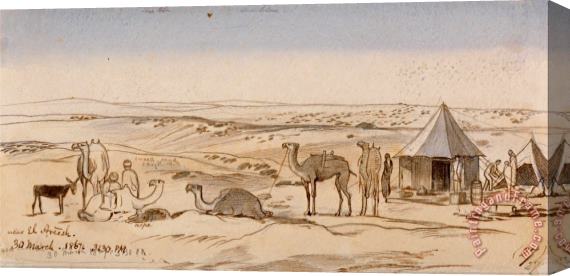 Edward Lear Near El Areesh, 3 30 Pm, 30 March 1867 (27) Stretched Canvas Print / Canvas Art