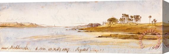 Edward Lear Near Maharraka, 6 00 P.m., February 13, 1867 (458) Stretched Canvas Painting / Canvas Art