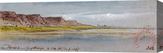 Edward Lear Near Mereeh Or Garf Hossayn, 4 00 Pm, 31 January 1867 (302) Stretched Canvas Painting / Canvas Art
