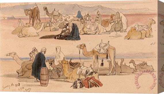 Edward Lear Near Suez, 1 Pm, 16 January 1849 (48) Stretched Canvas Print / Canvas Art